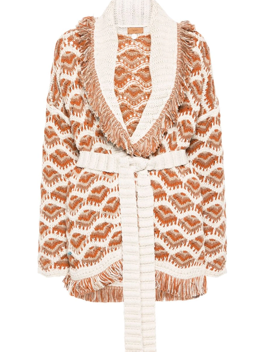 Cheap patterned-intarsia cardigan Women Alanui Hawa Mahal 0713